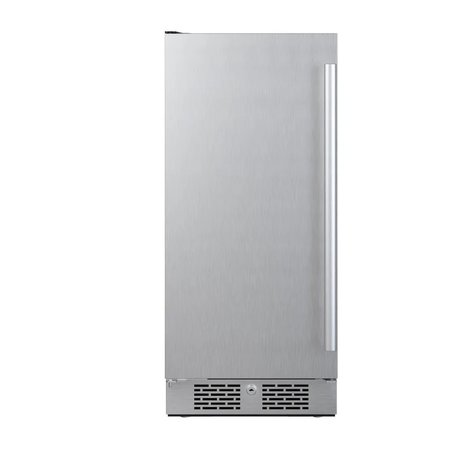 AVALLON 15 Inch Wide 33 Cu Ft Compact Refrigerator with LED Lighting and Left Swing Door AFR152SSLH